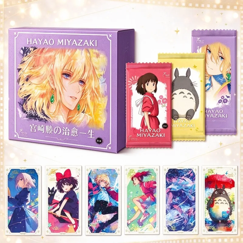 Hayao Miyazaki Collection Cards Healing Life  Anime Trading Collectible Cards Spirited Away Howl's Moving Castle Toy Gift