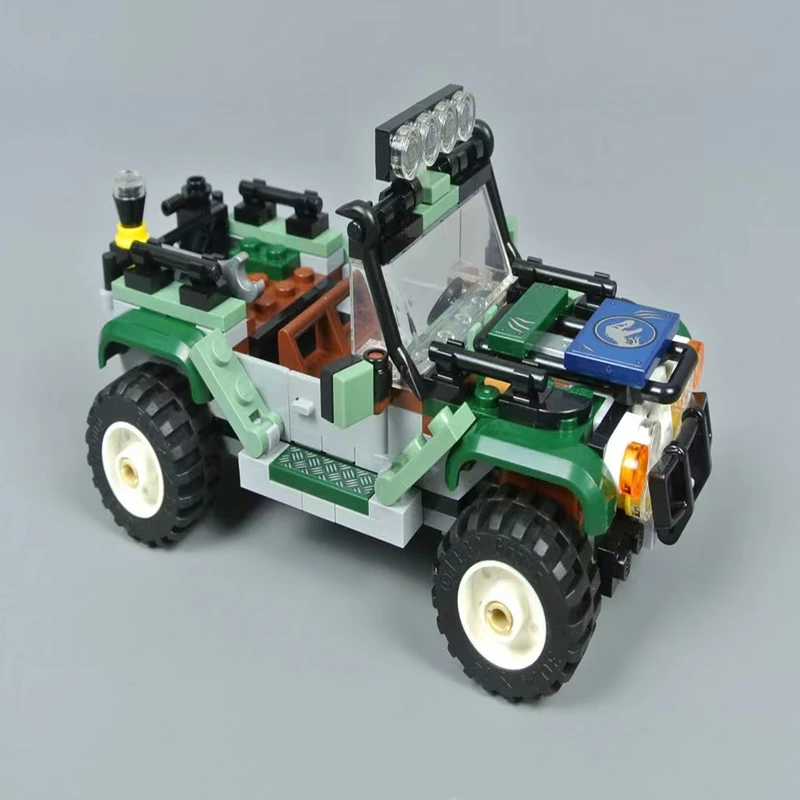 458 peças Jurassic World A Caça ao Tesouro Baryonyx Offroader 11335 Blocos de Montar Modelo Dinossauro Presentes para Crianças Compatível Com