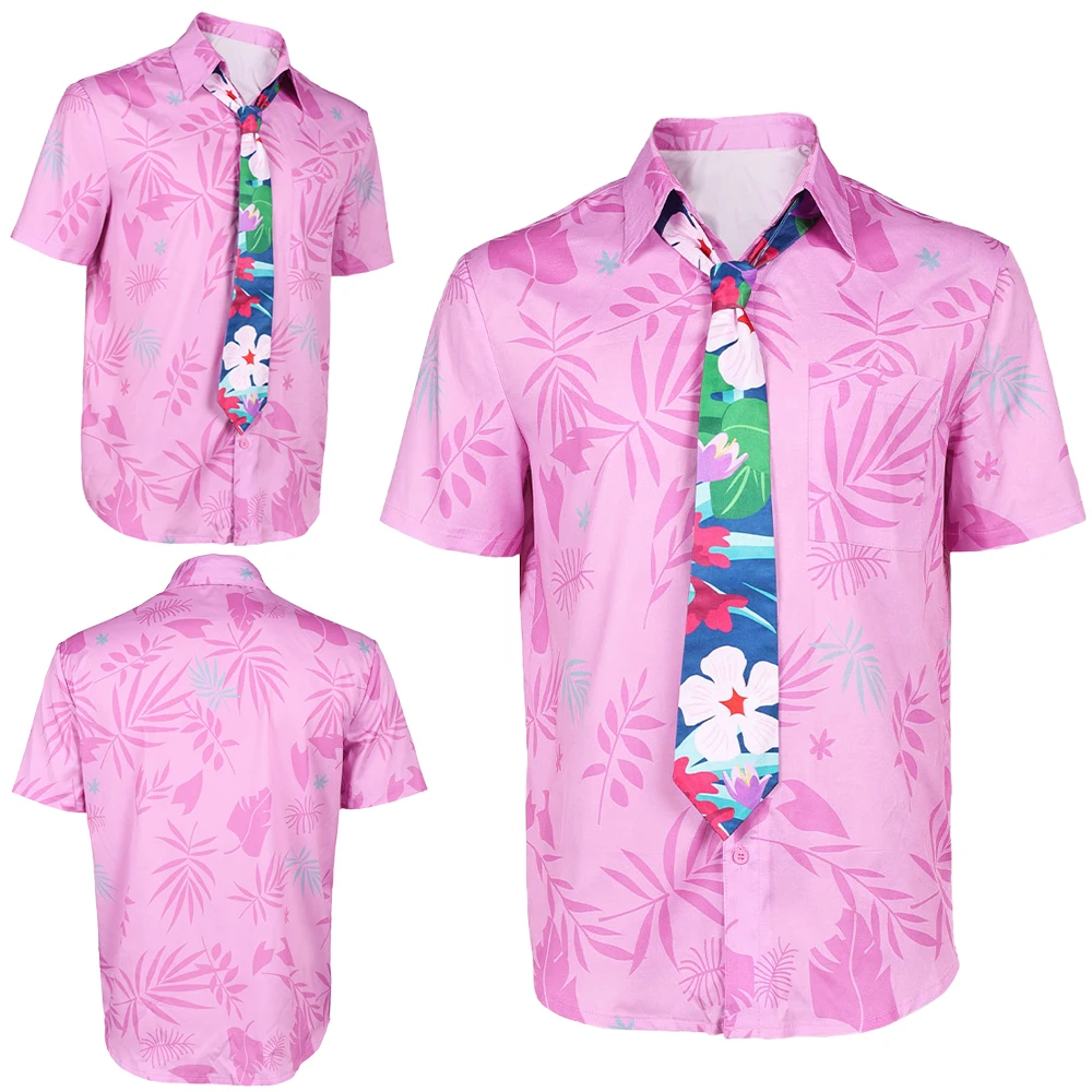 

Fox Nick Wilde Cosplay Fantasy Hawaiian Style Shirt Tie Cartoon Zoo Costume Disguise Halloween Adult Men Roleplay Party Outfits