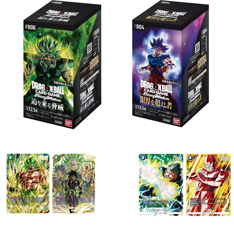 Original BANDAI DRAGON BALL FB06 Series SUPER CARD GAME FUSION WORLD LOOMING THREAT TCG Collection Card Box