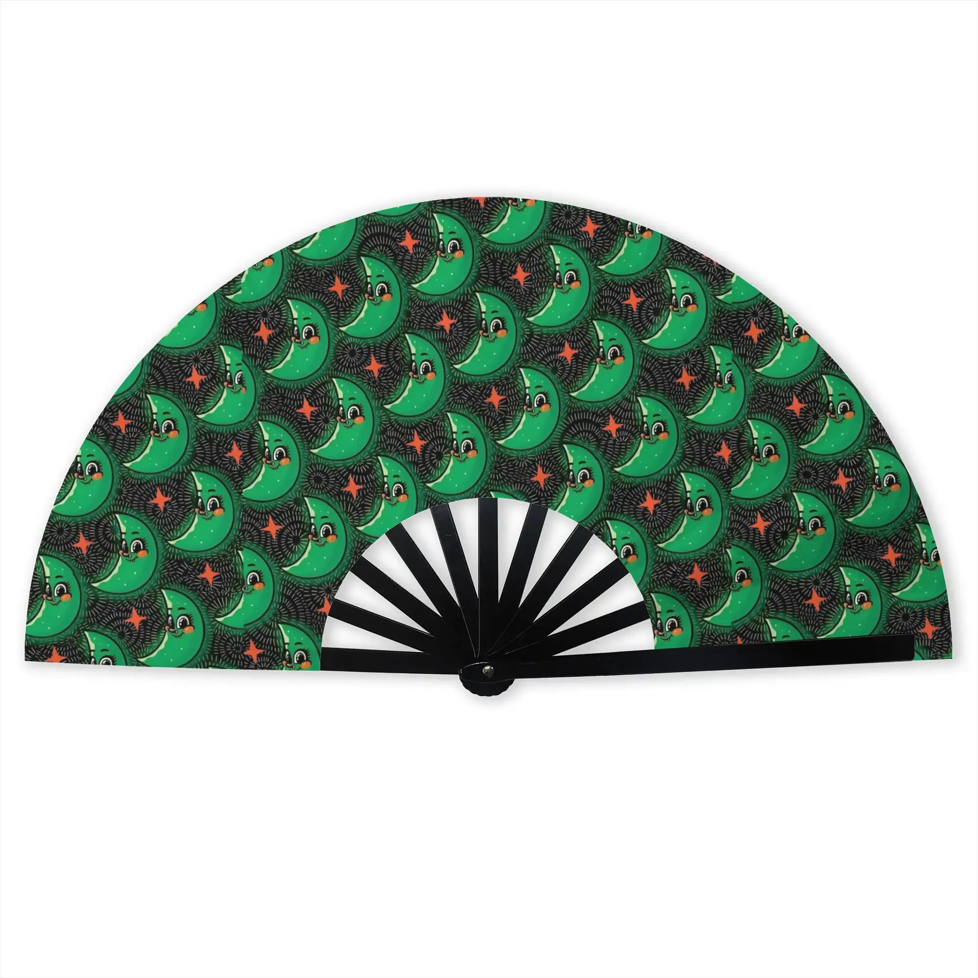 Ferxxo Luna Stylish Hand Fan  Men  Printed Polyester Fan  Aesthetic For Sports Events Gift
