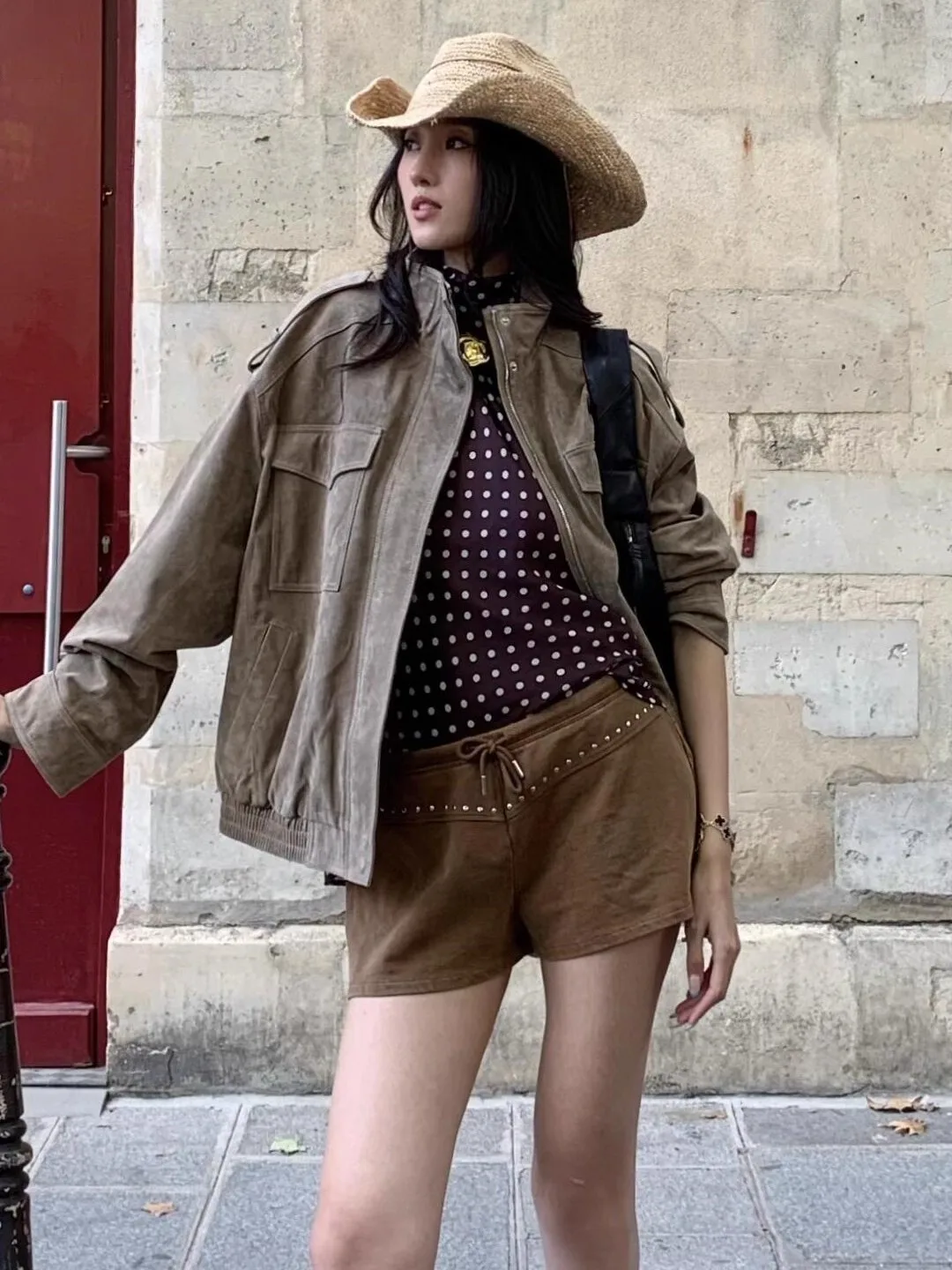 معطف أمريكي فضفاض مناسب من جلد الغزال Jaet كاجوال للنساء لخريف وشتاء وصل حديثًا ملابس خارجية للركاب