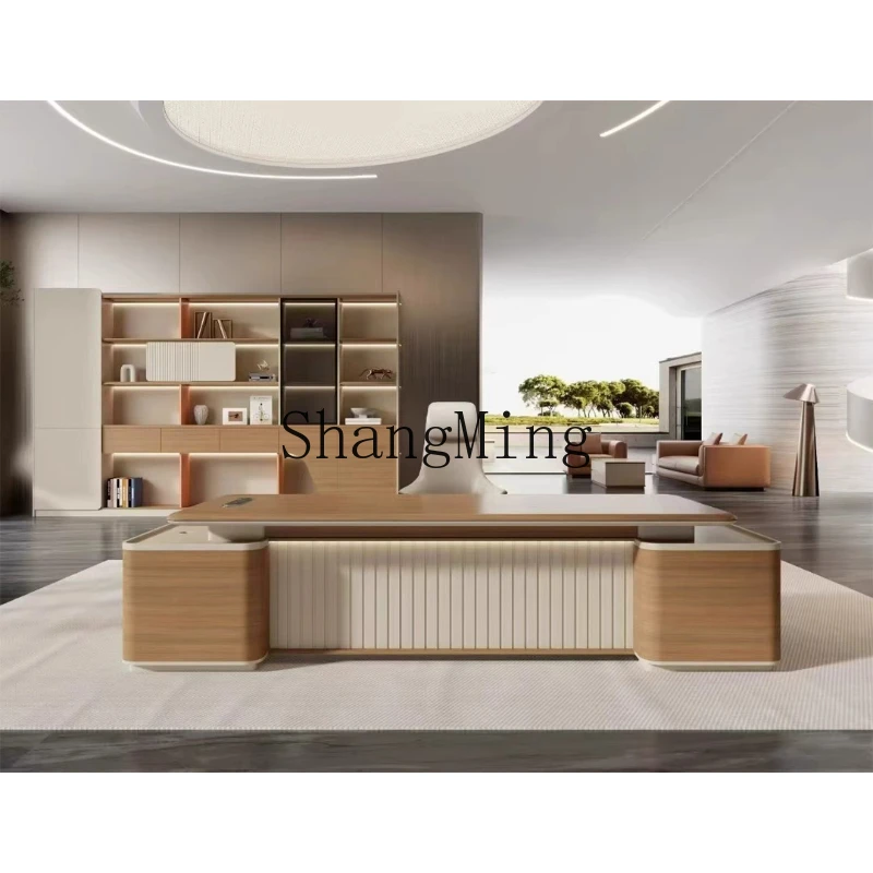 

SM chairperson's desk office new Chinese high-end atmospheric table and chair combination