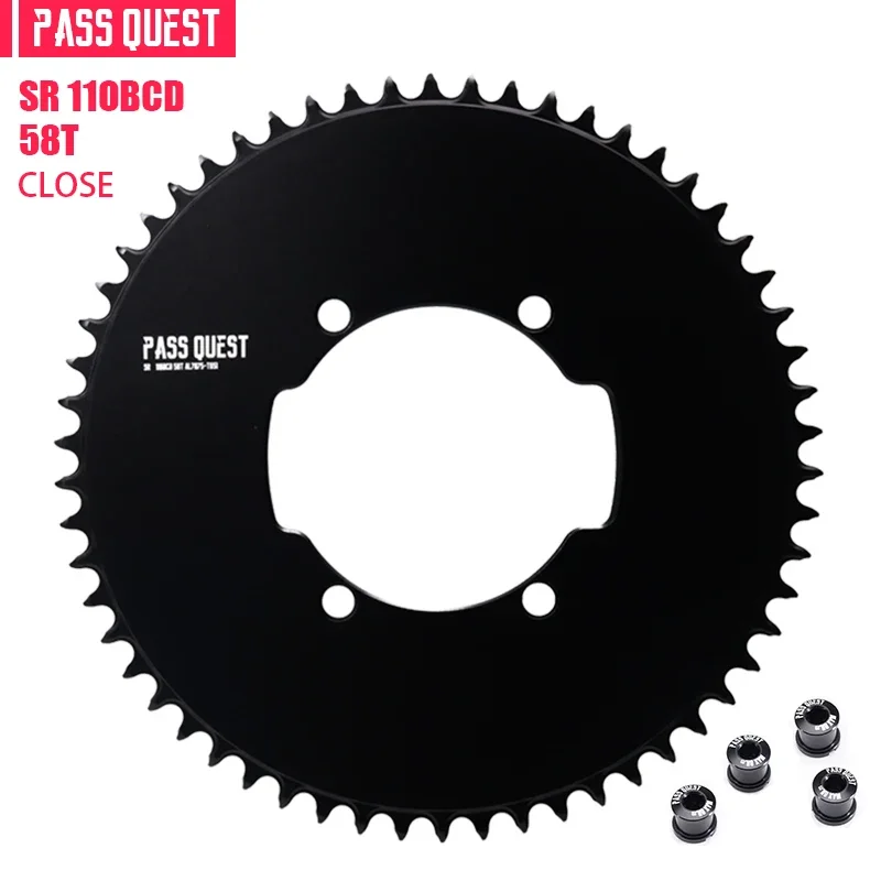 PASS QUEST 110 bcd kettingblad voor SRM Power meter Oorsprong Crank Narrow Wide Kettingwiel 110bcd AERO 4 bout Fietskettingblad