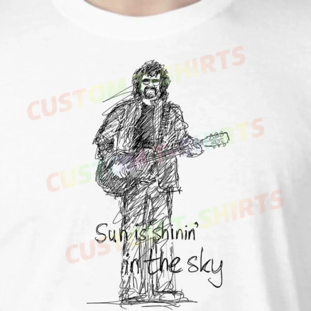 

20 116_Jeff_Lynne_–_ELO Fans' comic-style hand-drawn pattern T-shirts for both men and women in summer
