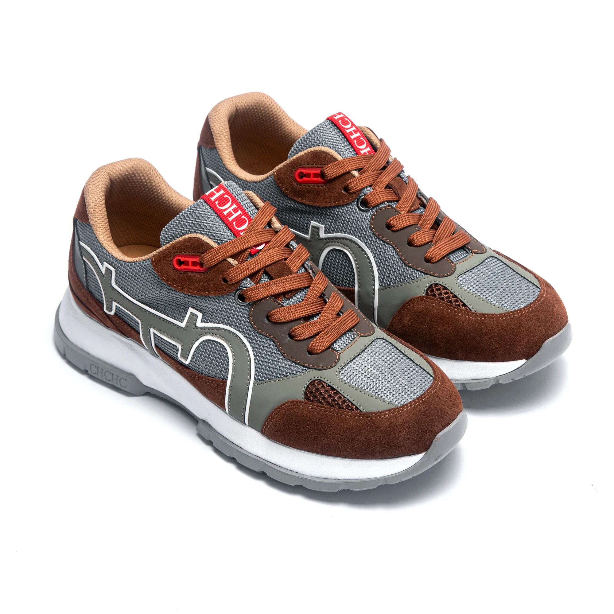 CHCH أحذية رجالية عادية 2026 جديد الربط شبكة أحذية المشي الهيكل العظمي تصحيح أحذية رجالي