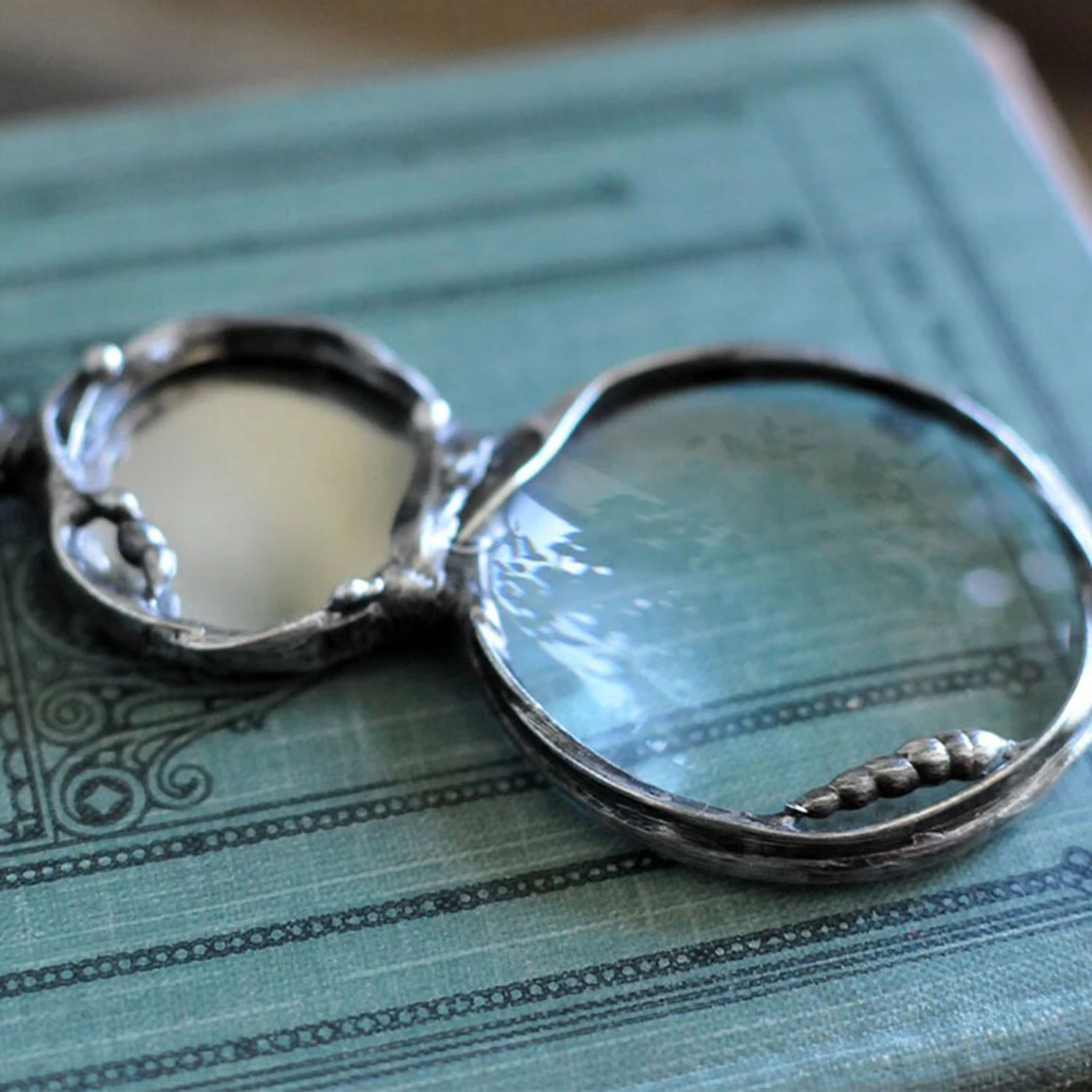 Gourd Necklace Magnifier Necklace Magnifier Pendant Glass Lens Portable Pocket Reading Loupe Light Weight Magnifier Monocle Lens