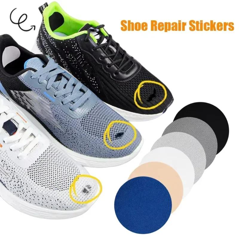 6pcs Sports Shoes Repair Stickers Suede Heel Protector Anti-Wear Repair Holes Self-adhesive Patches Insoles Pad Foot Care Insert view 6