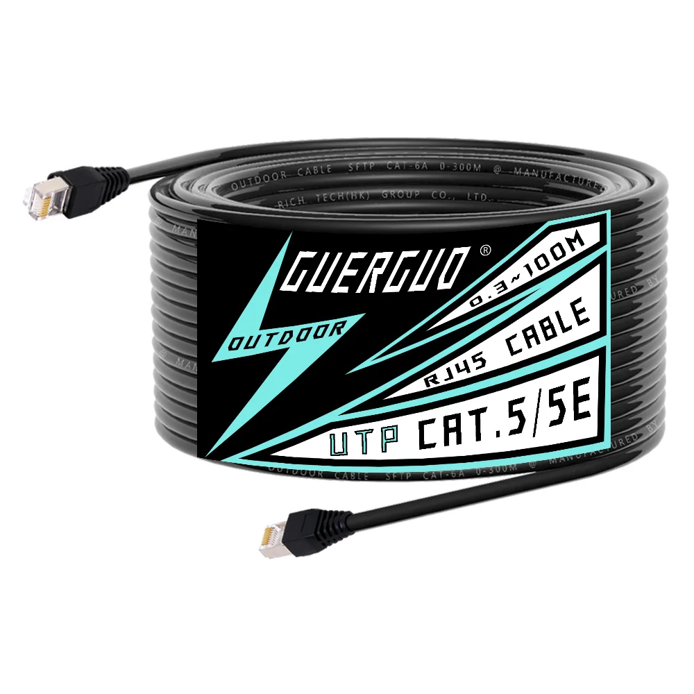 Cabo de extensão Ethernet de rede LAN externa e interna Cabo blindado com conector RJ45 Cat5 CAT6 STP SFTP Stage 0.3M-100M