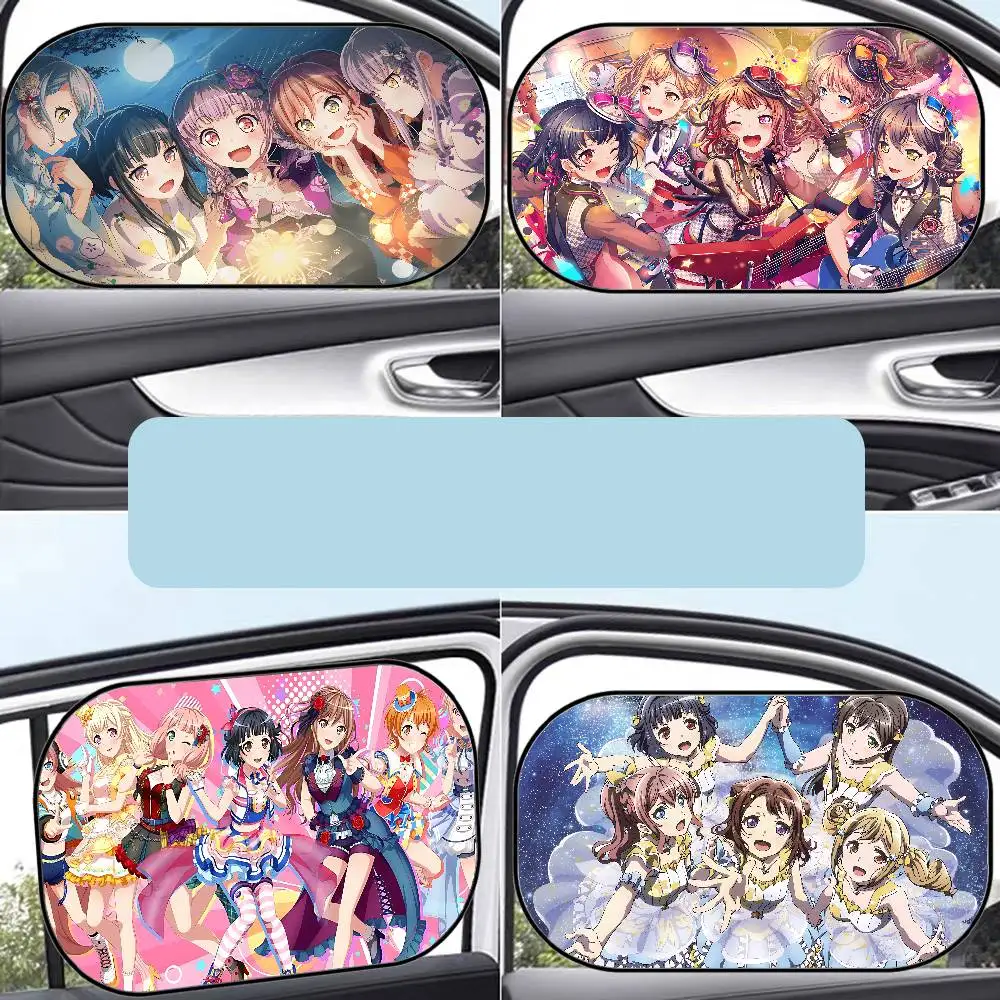 

Солнцезащитные козырьки на боковое окно Game Bang-Dream, автомобильная пленка, солнцезащитные козырьки на боковое окно, лобовое стекло, авто солнцезащитный козырек для детей