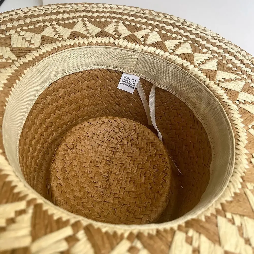 

Retro Wide Brim Straw Cowboy Hat Straw Vintage Fishing Hat Classic Beach Sun Hat for Women & Men