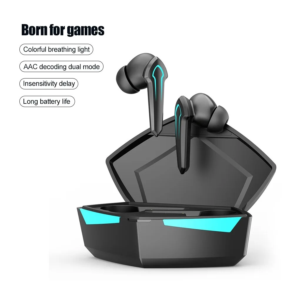 Auriculares inalámbricos TWS estéreo con LED para juegos, auriculares HiFi para Xiaomi Redmi Mi Huawei iPhone Samsung, auriculares universales con micrófono Bluetooth
