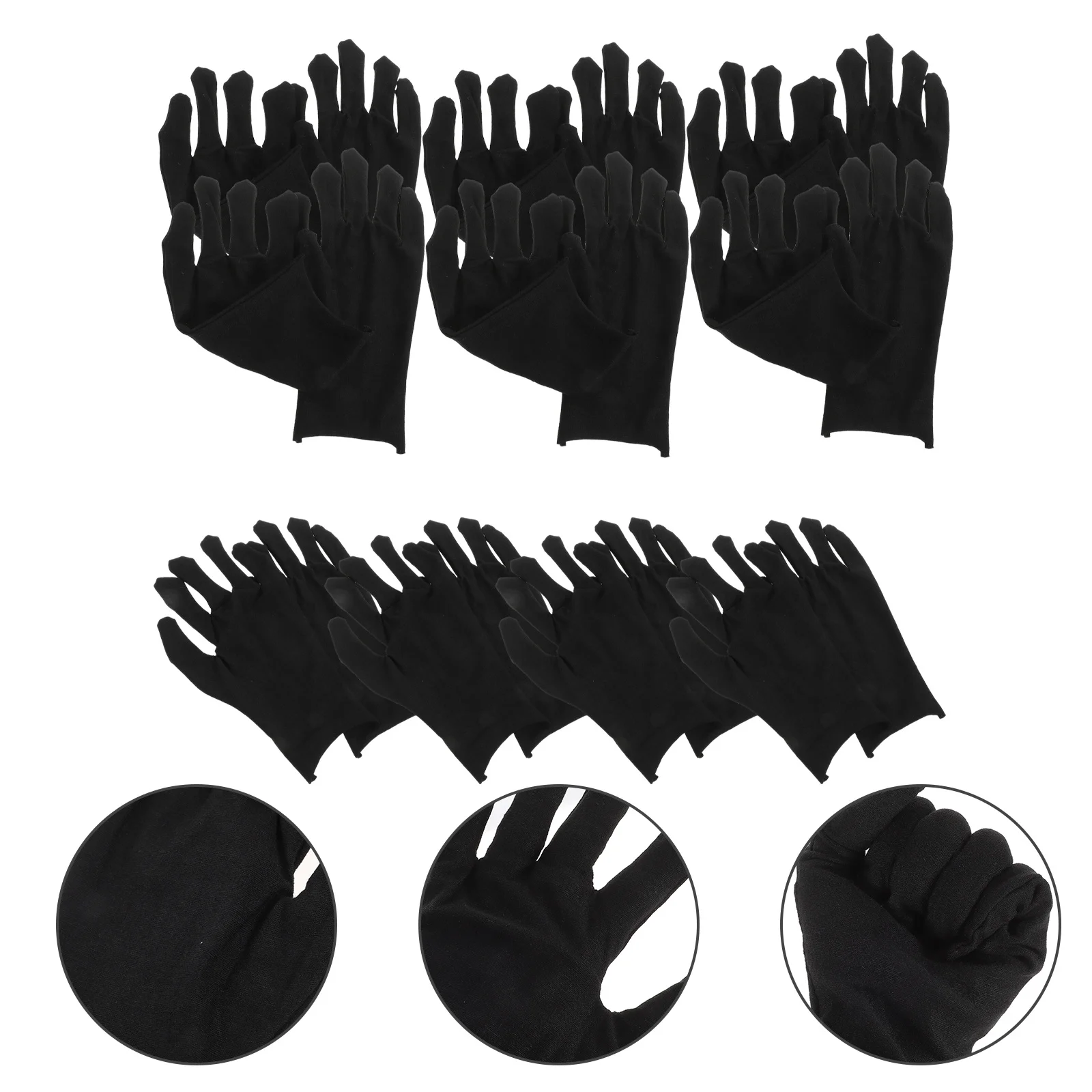 12Pairs قفازات قطنية شديدة التحمل متعددة الاستخدام مقاومة للقطع قبضة مريحة قفازات العمل للرجال والنساء البستنة ميكانيكا #4