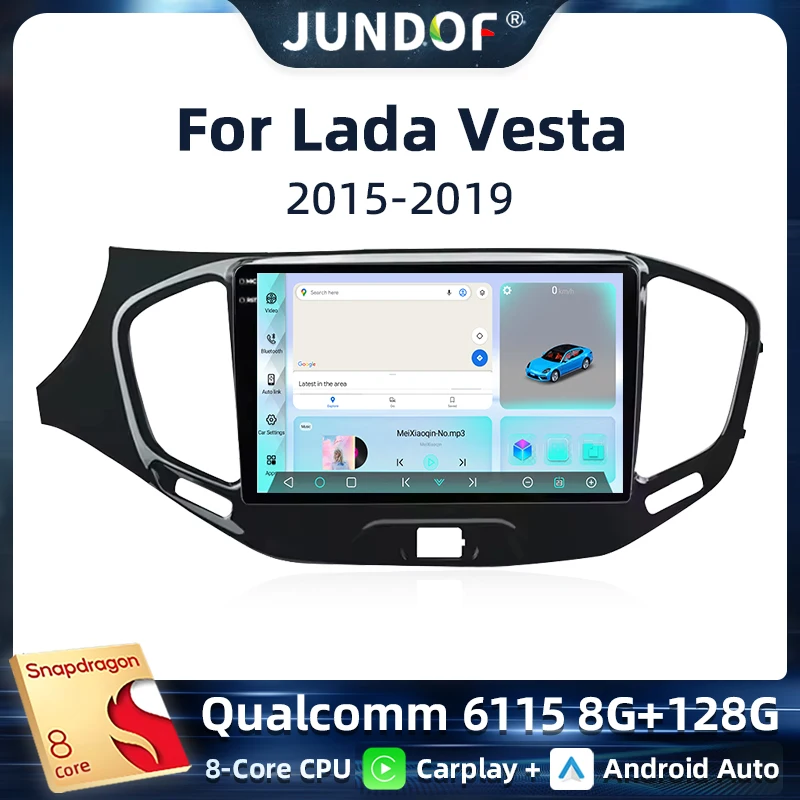 

Jundof Qualcomm Android 13 Auto Car Radio Multimedia For LADA Vesta Cross Sport 2015-2019 GPS Navigation Carplay Stereo Player