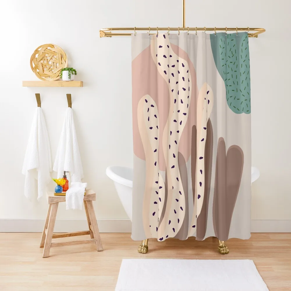 

Desert Southwest Cactus Abstract Shower Curtain In The Bathroom Cute Shower Curtain