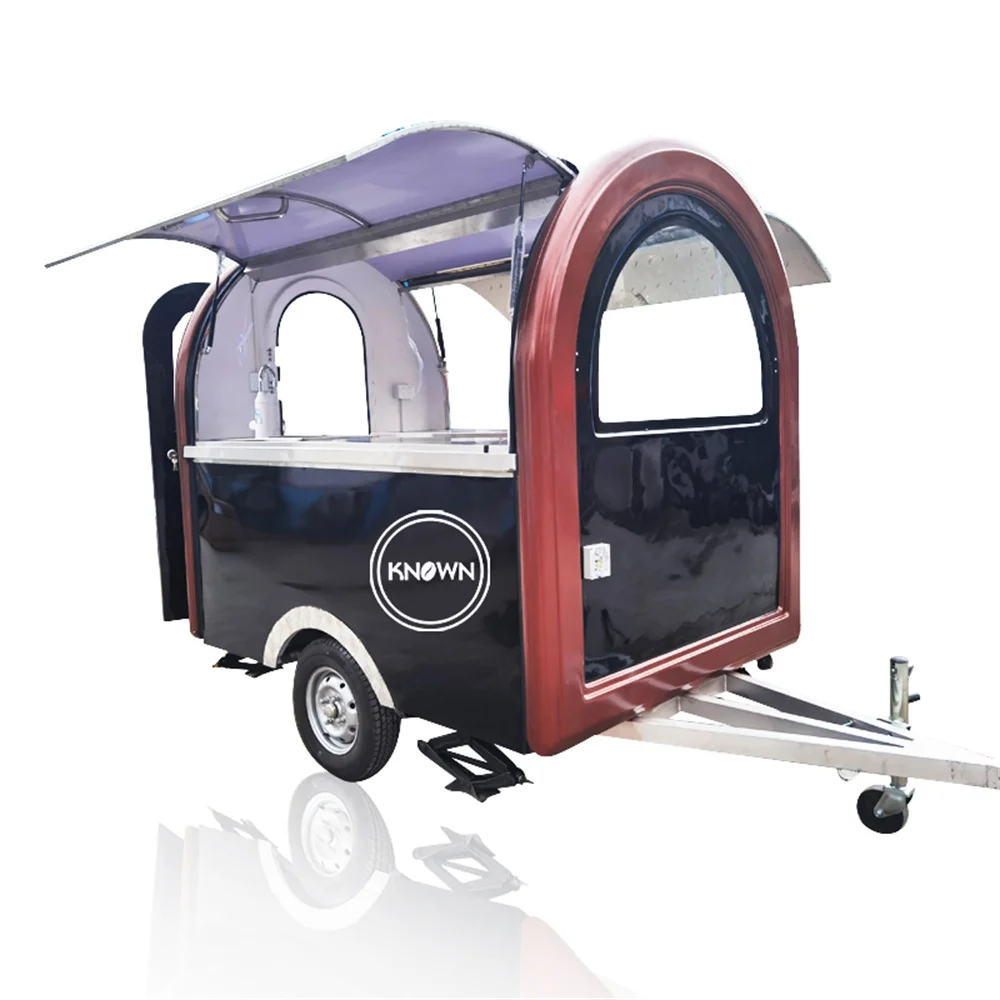 Remorque de camion de restauration rapide, remorque de concession alimentaire, chariot de collation et de café, cuisine mobile, équipements entièrement attribuables, kiosque de crème glacée