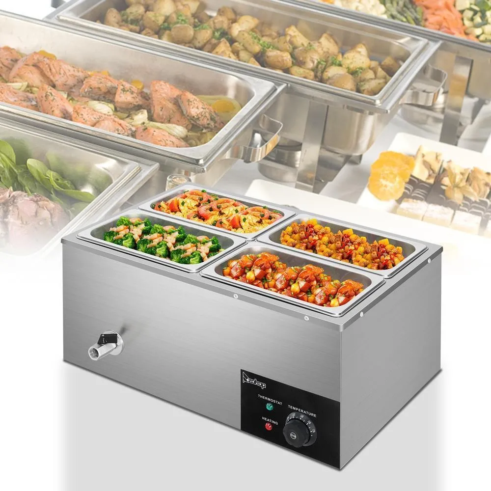 4 مقالي كهربائية 21.1 كيو تي سخان طعام على سطح الطاولة 600 وات خدمة مطعم باخرة #5