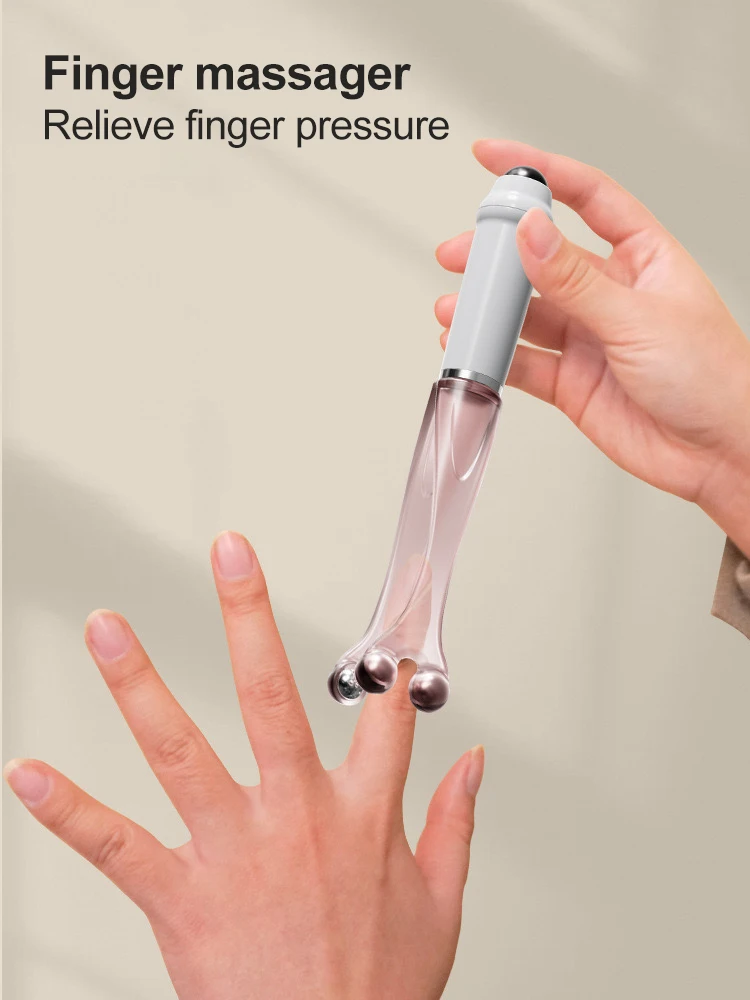 Finger Joint Acupoint Hand Rollers Massager Relieve Finger Fatigue Arthritis Blood Circulation Steel Ball Convenient Massage