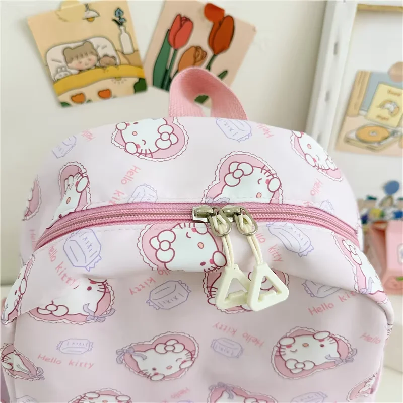 Sanrioed Anime Hello Kitty Cinnamoroll My Melody Kuromi Cute Kid Backpack Kawaii Cartoon Leather Mini School Bag Holiday Gift