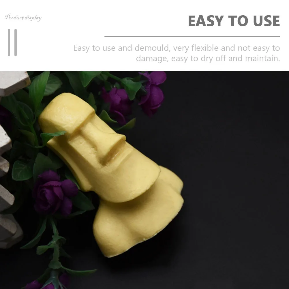 

2pcs Stone Statue Mold Silicone For Making Diy Crafts Head Planter Molds Wax Molds For Making Tools