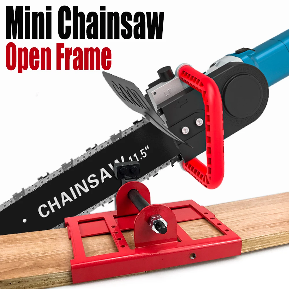 

Mini Chainsaw Open Frame Wood Board Cutting Tools Durable Chainsaw Attachment Portable Lumber Cut Guide Milling Cutter