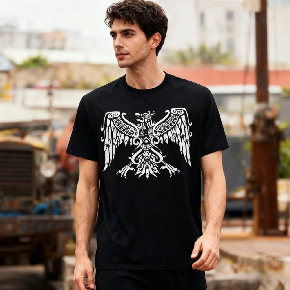 

Рубашка с ацтекским орлом, мексиканская гордость, майянский воин, наследие, футболка унисекс, уникальная футболка с графическим принтом, Мексиканские мужские и женские повседневные топы