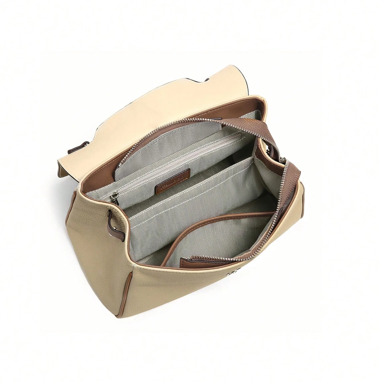 ITAMOOD Genuine Leather Women\'s Shoulder Bag Adjustable Strap Multi-Pocket Large Capacity Commuting Crossbody Bag with Pendant