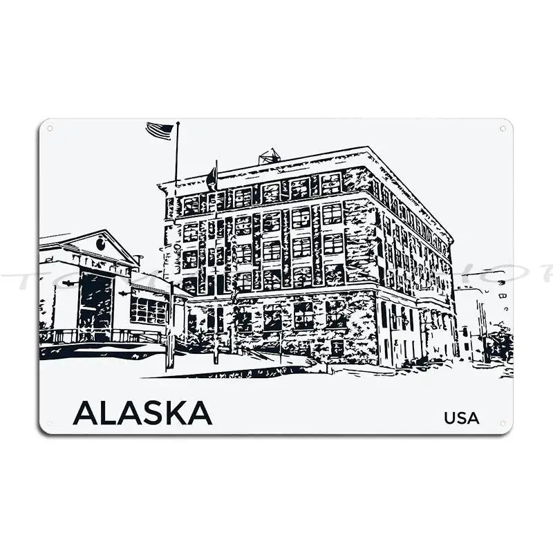 Alaska State Usa Metal Sign Design Pub Custom Decoration Club Print Tin Sign Poster