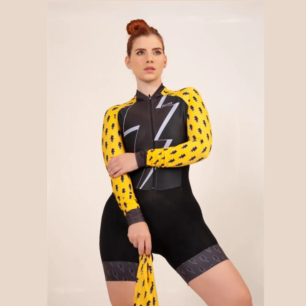 

AGAH cycling clothing cycling triathlon suit, Maillot Ciclismo women's long-sleeved jumpsuit, GEL 2026