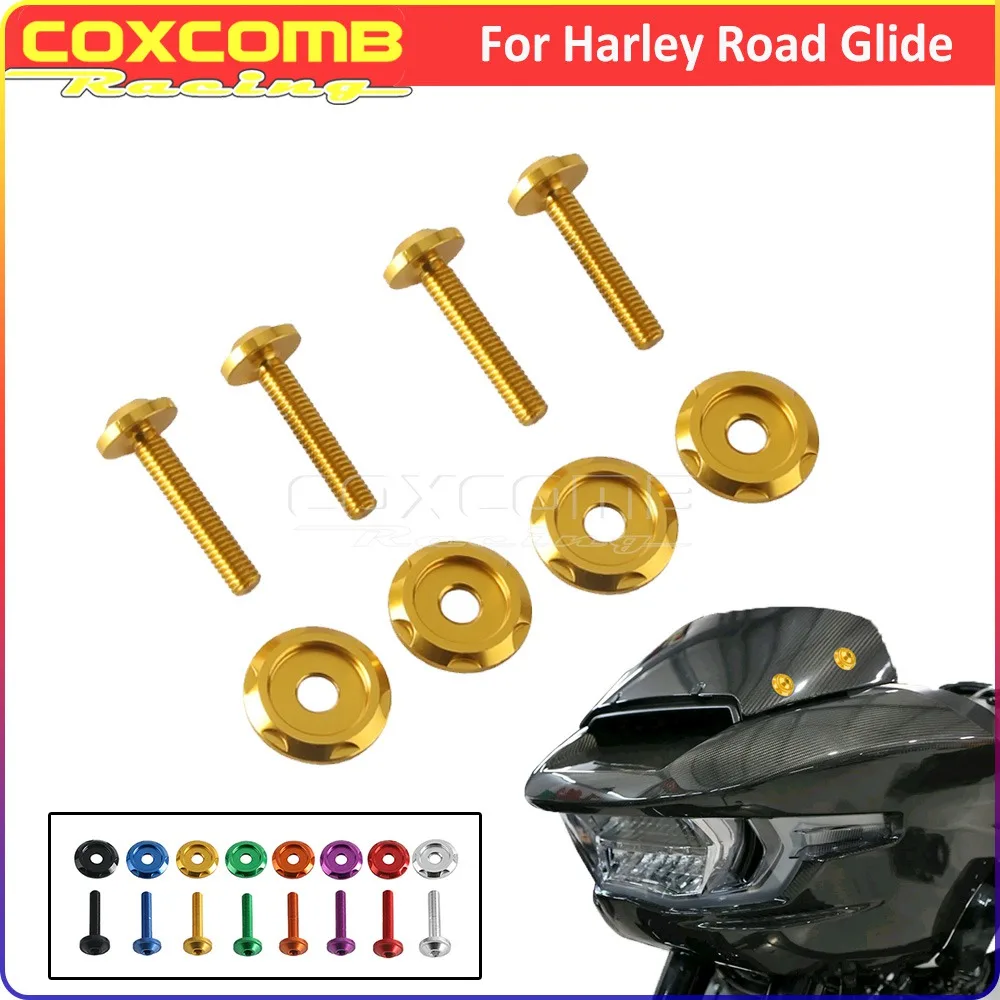 Motorcycle Windscreen Bolts Fairing Windshield Fastener Screw For Harley Road Glide 2015 2016 2017 2018 2019 2020 2021 2022 2023