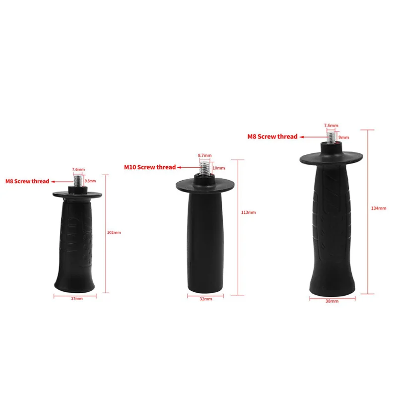 Alça de moedor de ângulo profissional, rosca m8/m10, alça lateral auxiliar, moedor de ângulo, alça frontal, acessórios de ferramenta elétrica