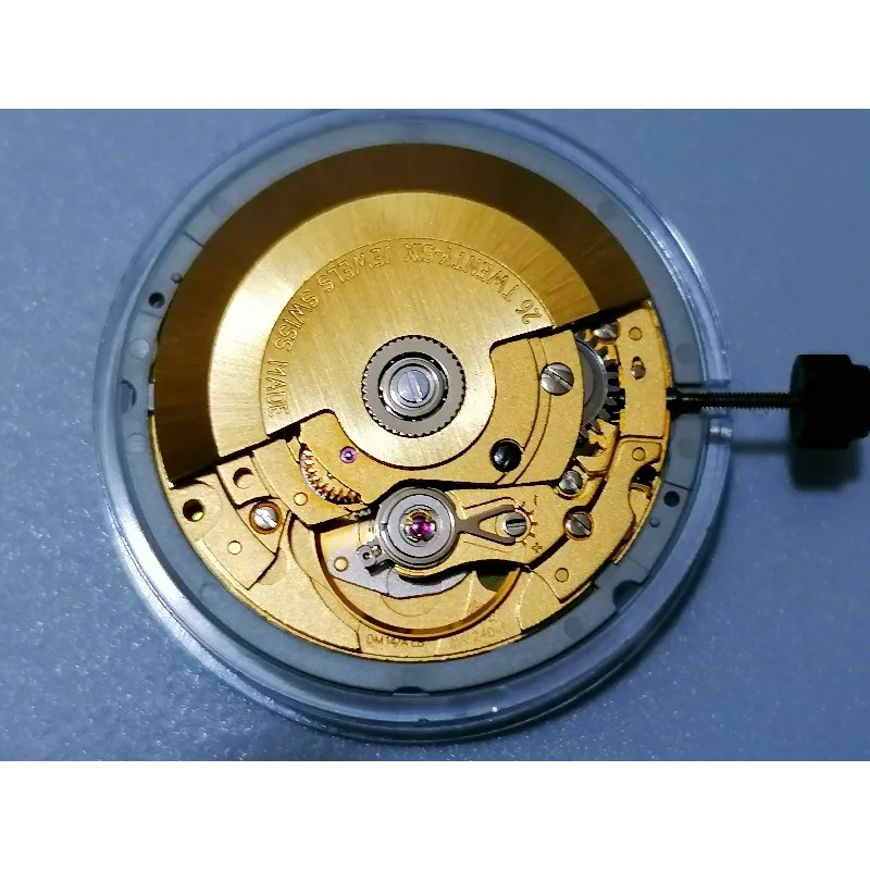 อุปกรณ์เสริมสำหรับกลไกนาฬิกา SW240, กลไกสวิส, ของแท้จากสวิส, กลไกใหม่, ตัวเรือนสีทอง, ปฏิทินคู่