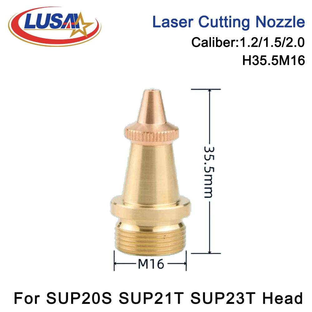 LUSAI 10Pcs/Lot Laser Welding Nozzle Hand-held Thread M16 Cutting Nozzle For SUP20S SUP21T SUP23T Laser Welding Head 1.2/1.5/2mm