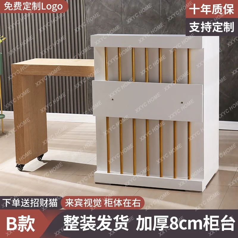 L Small Multi-Functional Telescopic Bar Counter for Women's Simple Modern Hair Salon and Clothing Store Cashier Counter