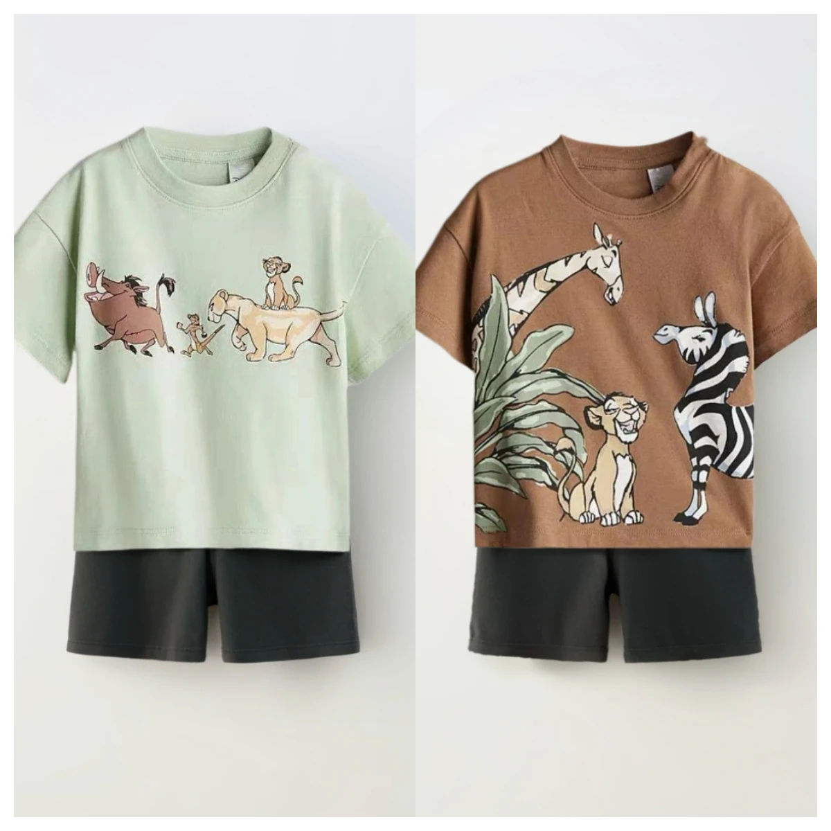 

2025 Summer New Fashion Cartoon Printed Children's Stitch Set T-shirt Casual Two Piece Set Top+shorts Children's Set