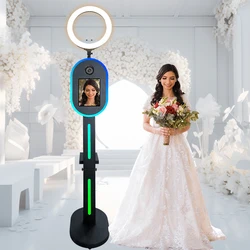 Portable Camera iPad Photo Booth Machine With Ring Light for 10.2/11/12.9 inch iPad Selfie Photobooth Machine for Party Wedding