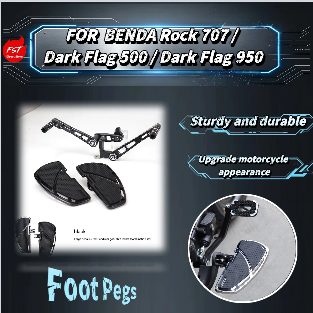For BENDA Rock 707 Dark Flag 500/950 Enlarged Brake Foot Pedal Forward Reverse Shift Lever Gear Shifter Tip Combo Mod Accessorie