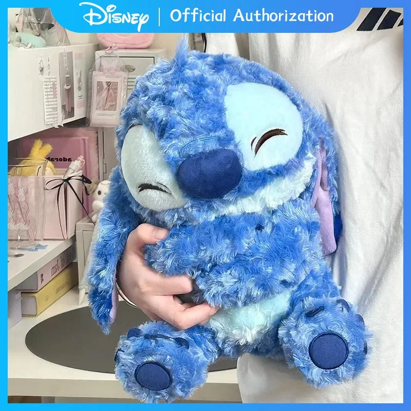 28CM New Disney Lilo & Stitch Curly Hair Plush Toy Cute Cartoon Bear Stuffed Doll Anime Pillow Souvenir Kawaii Birthday Gift