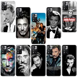 Johnny Hallyday Music Black Phone Case For Xiaomi Redmi Note 14 13 Pro Plus 5G Cover 13C 14C 12 12C 9 9T 9C 10 10C 8 7 6 10A 9A