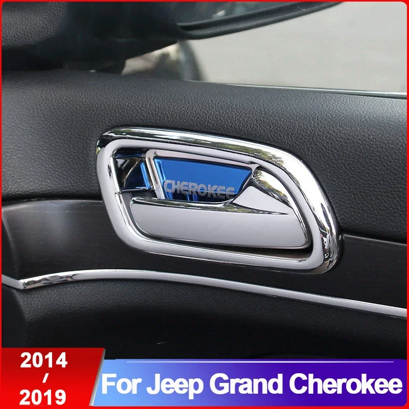 

Защитная крышка чаши внутренней двери автомобиля для Jeep Grand Cherokee 2014 2015 2016 2017 2018 2019 2020, аксессуары, 3d наклейка, автозапчасти