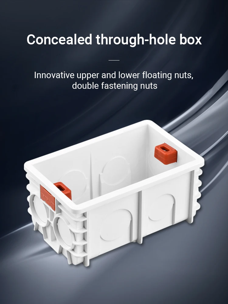 Boîte de jonction électrique encastrée PSSRISE pour interrupteur mural et prise de type 118, cassette murale, boîte de jonction murale universelle