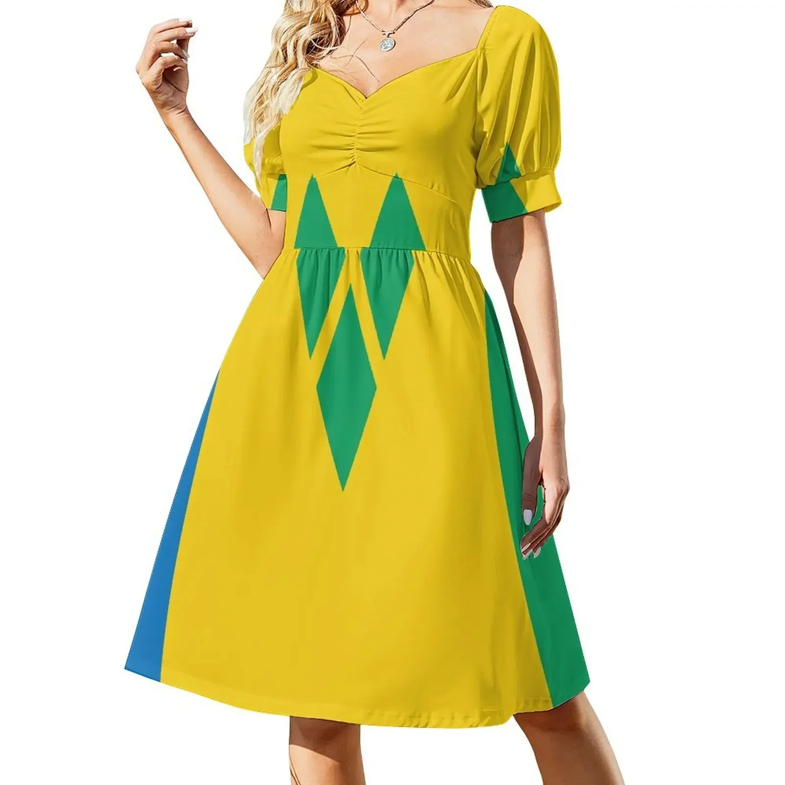 St. Vincent and The Grenadines National Flag Dress women's luxury party dress summer dress daily korean style