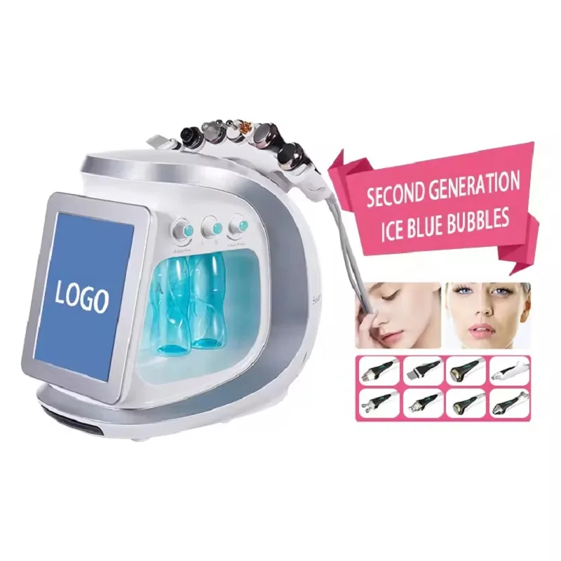 

8 in 1 Hydra Machine Facial Machine Dermabrasion Acne Scars for Spa Skin Revitalizer Exfoliators Skin Tightening Moisturizer
