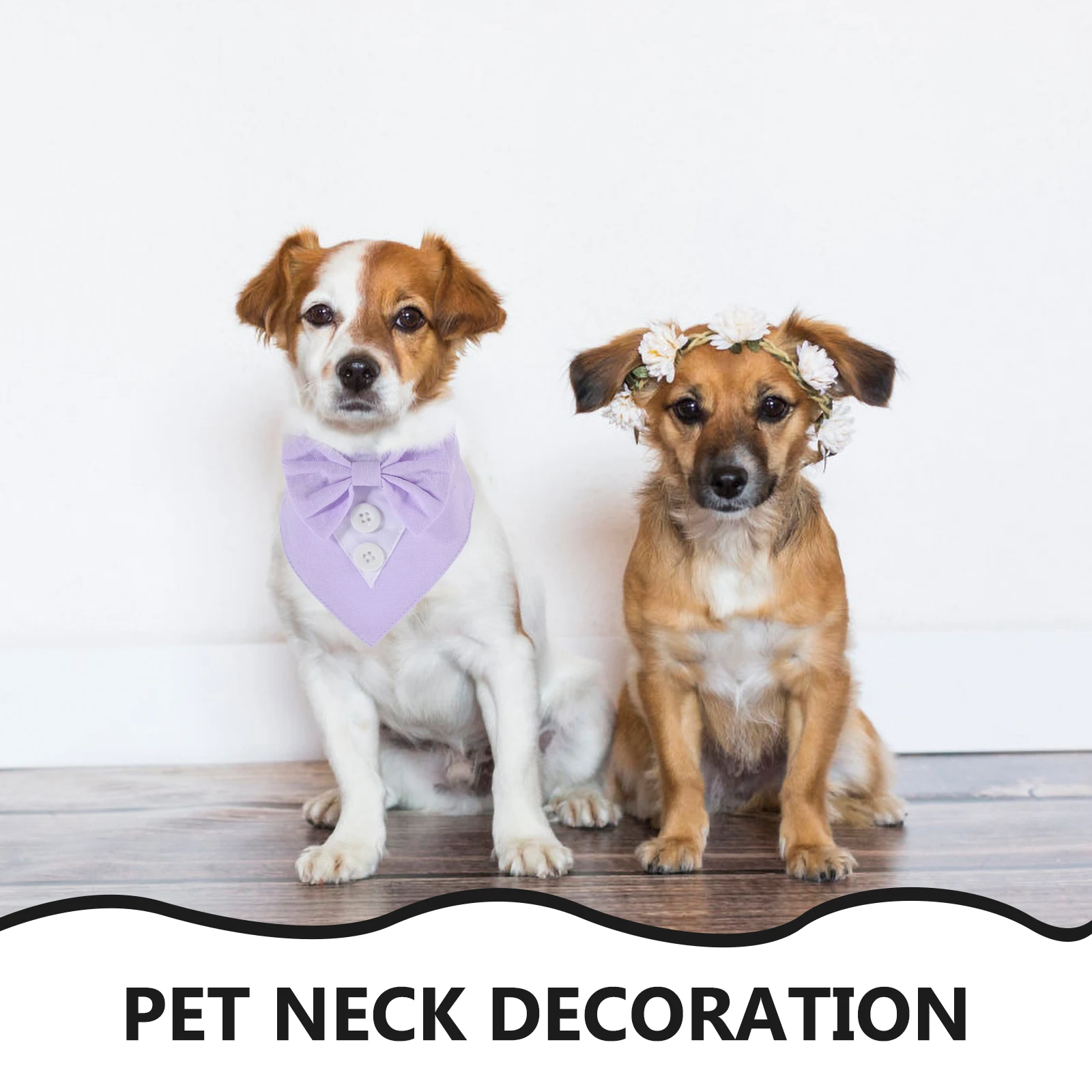 

Stylish Dog Bandana Collar Puppy Saliva Towel Washable Pet Scarf Medium Dogs Elegant Neckwear Party Holiday Reusable Bib Suit