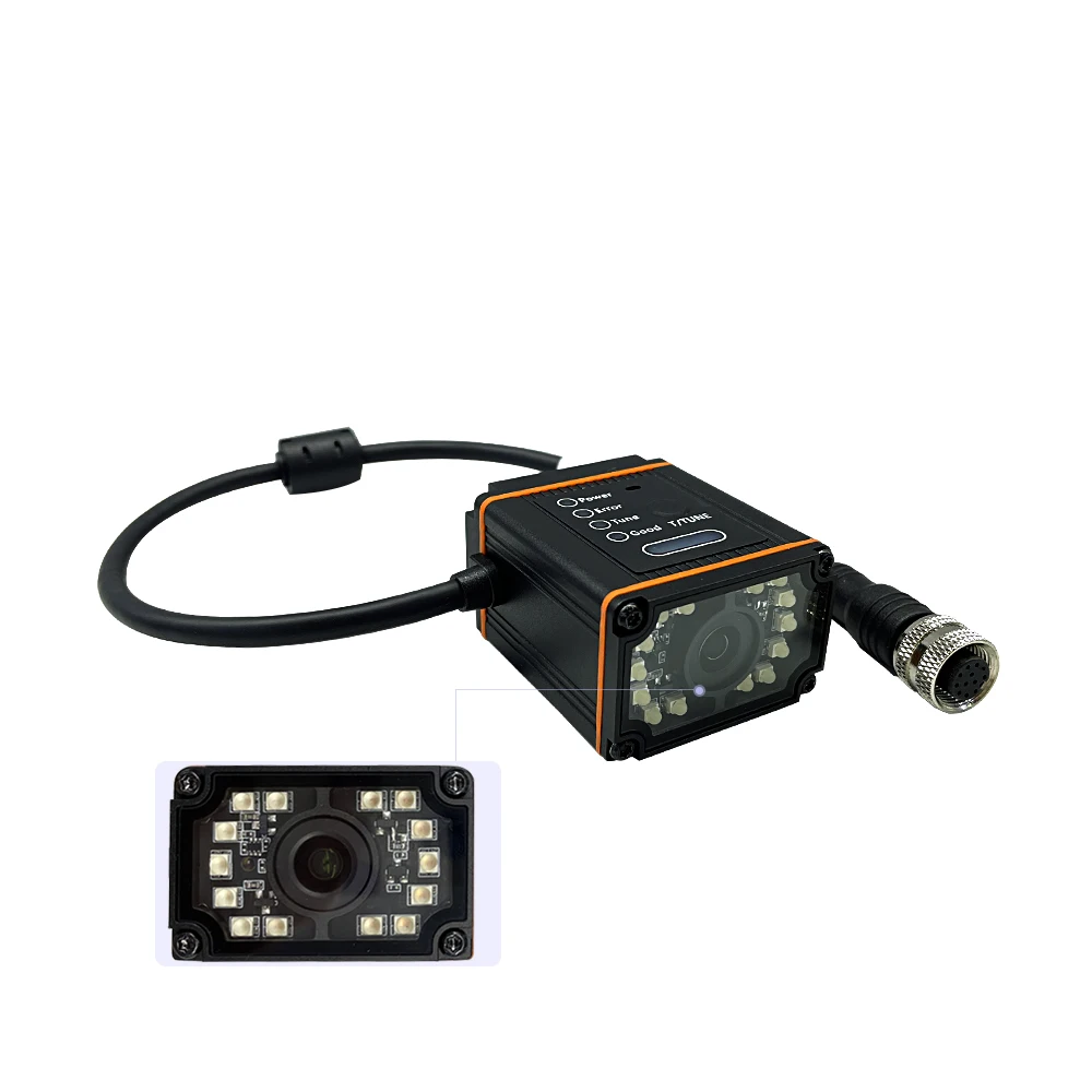 LJX RAKINDA IP65 1.3MP Industrial QR Data Matrix Barcode Reader with Digital IO Ethernet TCP Modbus RS232 for Production Line