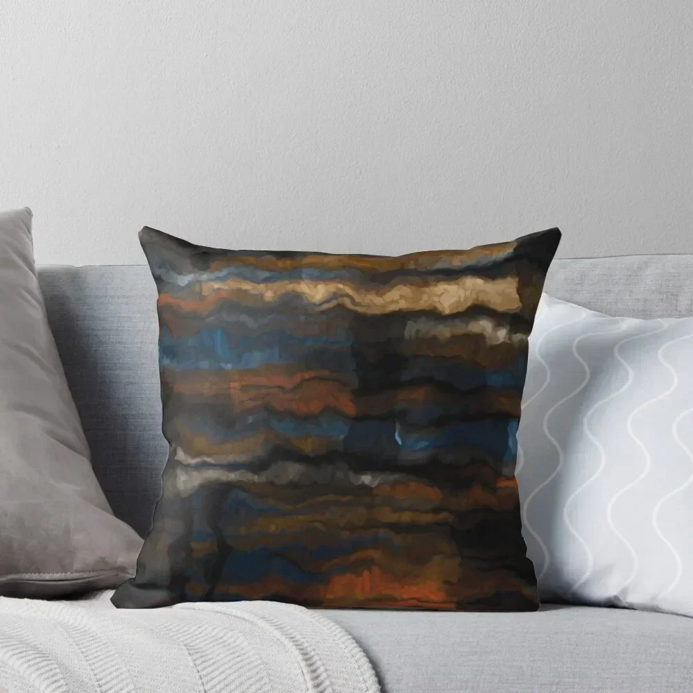 

Waves of blue and copper in different surfaces Throw Pillow Decorative pillow case Luxury Room Decorative Cushions pillow