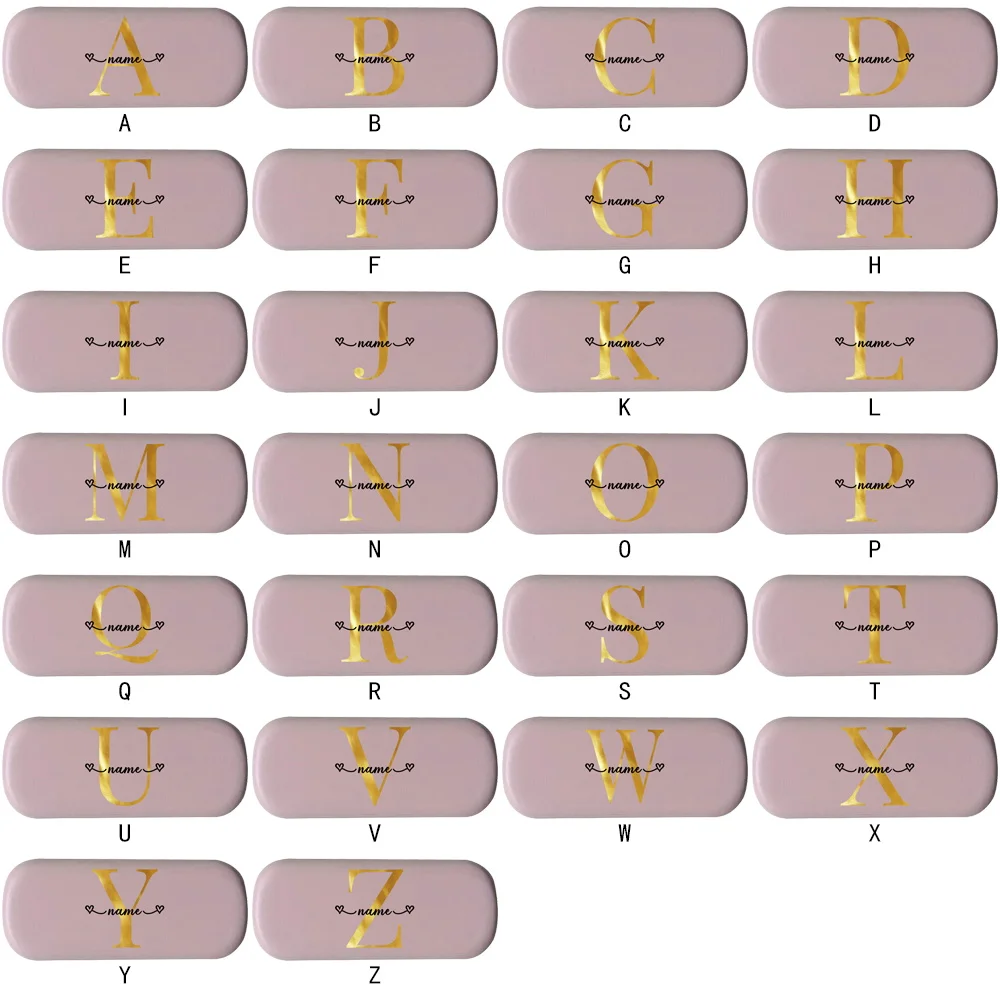Kunden spezifischer Name Frauen Brille Veranstalter Fall Myopie Brille pu dauerhafte Box Sonnenbrille Lagerung Harts chale mit Namen anpassen