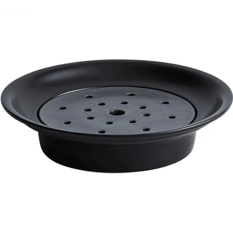 Ceramic Dry Ice Plate Restaurant Tableware Sushi Salmon Plates Sashimi Household Solid Color