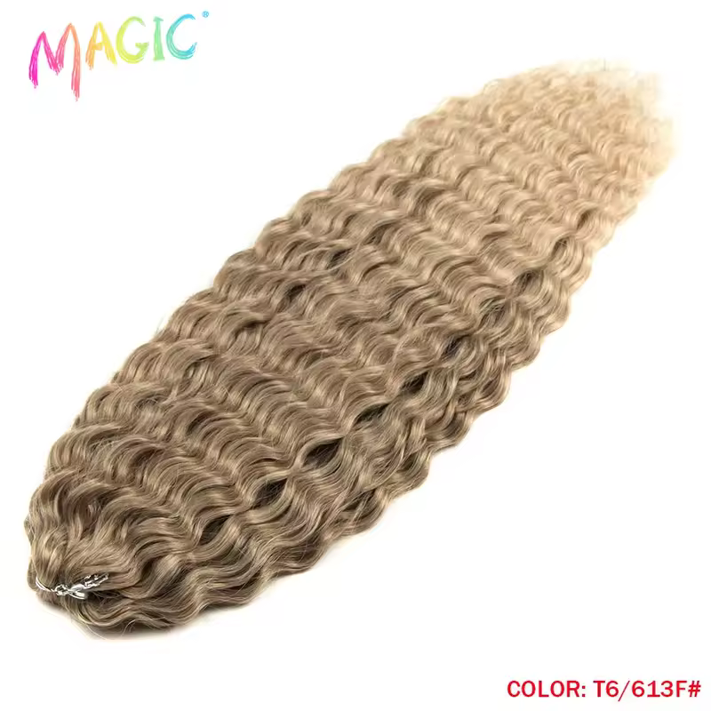 Magic Ariel Curl Hair Water Wave Twist Crochet Hair Synthetic Braid Hair Ombre Blonde 22 Inch Deep Wave Braiding Hair Extension - Image 40