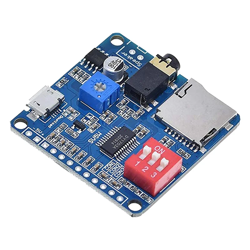 ELECT-3X DY-SV5W Voice Playback Module For MP3 Music Player Voice Playback Amplifier 5W SD/TF Card Integrated UART I/O Trigger